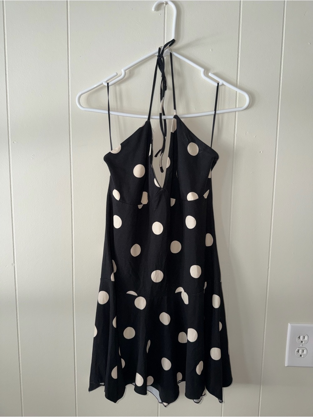 Reformation polka dot halter dress